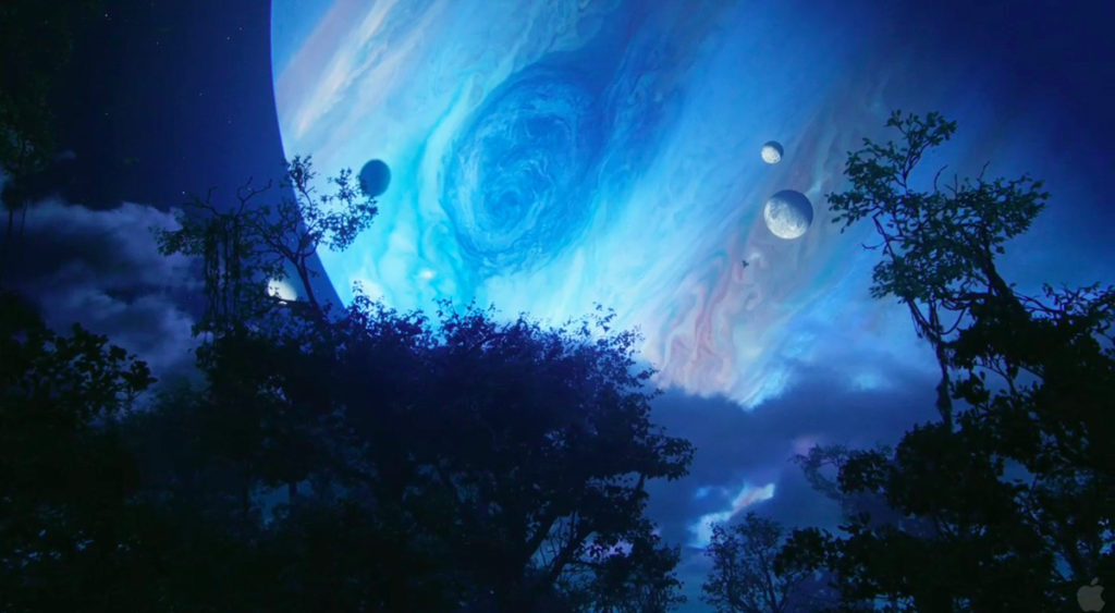Life on an earth-like planet around a large gas giant planet.