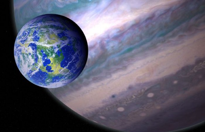 A earth like planet that could resemble an analog earth is very possible when you have large gas giants orbiting a star in the habitable zone.