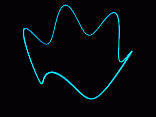 A vibrating string.