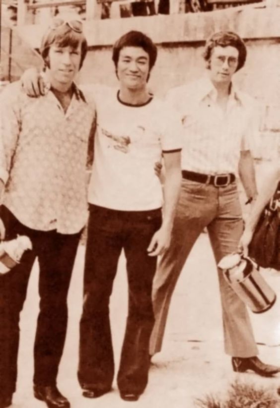 Bruce Lee and Chuck Norris