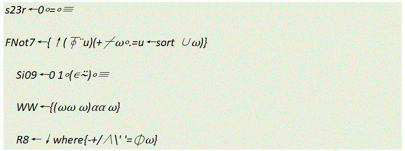 APL Code Snippet 2