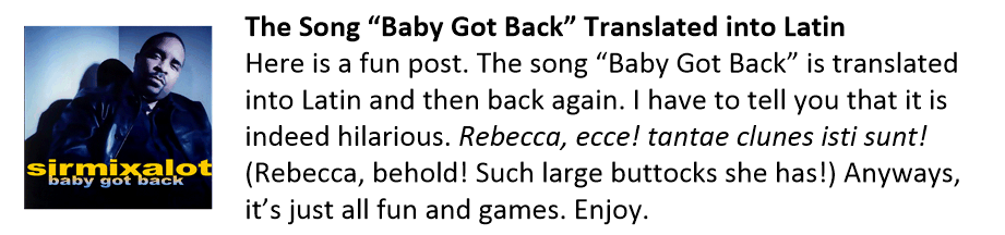 Baby's got back