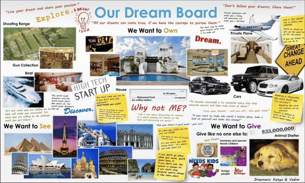 A example dream board found on the internet.