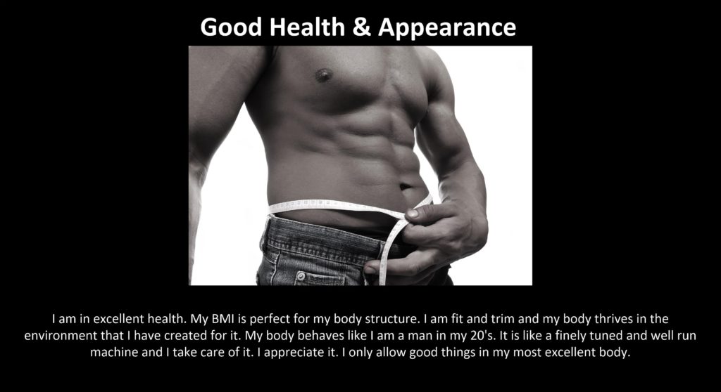 Desktop splash screen for a man for good health.
