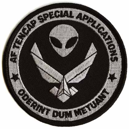 While there are limitations on what active members can say and do, there are no restricitons on mission patches. TENCAP