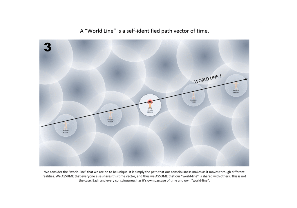 A world-line is a self identified vector of time.