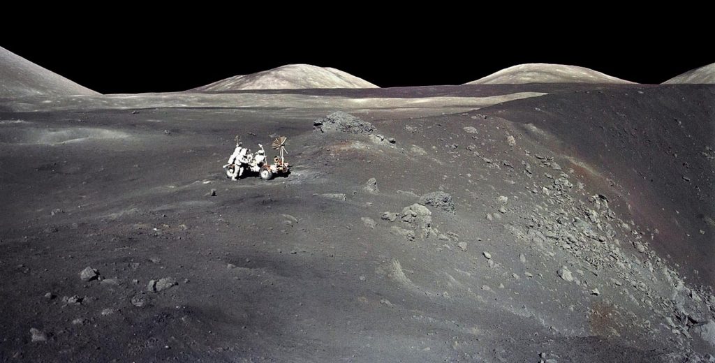 A lot of things have happened since 1972. Perhaps we should take a good hard look at what we have been doing with our time since then. You think? Apollo 17 on the moon.