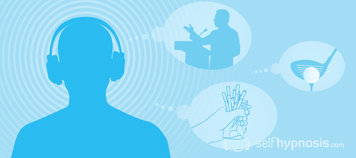Self-hypnosis doesn't rely on specific thoughts, so much as how your brain tends to generate the thoughts.