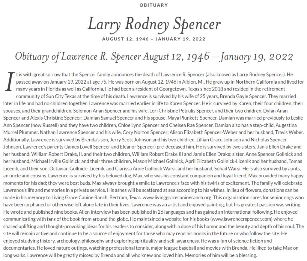 LRS Obiturary 19 Jan 2022 LRS Obiturary 19 Jan 2022