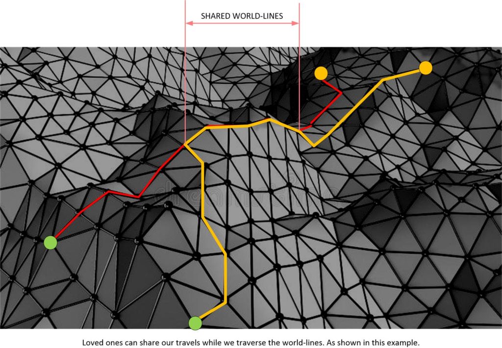 Shared world-lines.