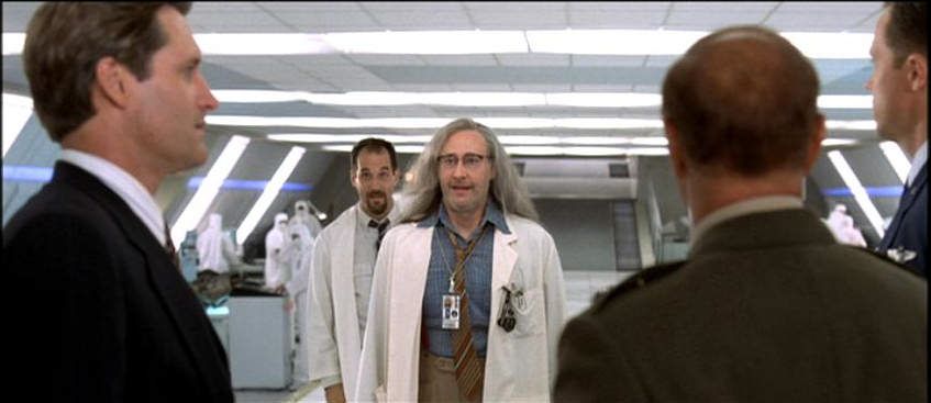 Here is Hollywood's version of a brilliant scientist working at a "Top Secret" military facility in the desert. Hollywood's version of a brilliant scientist working at a "Top Secret" military facility in the desert.