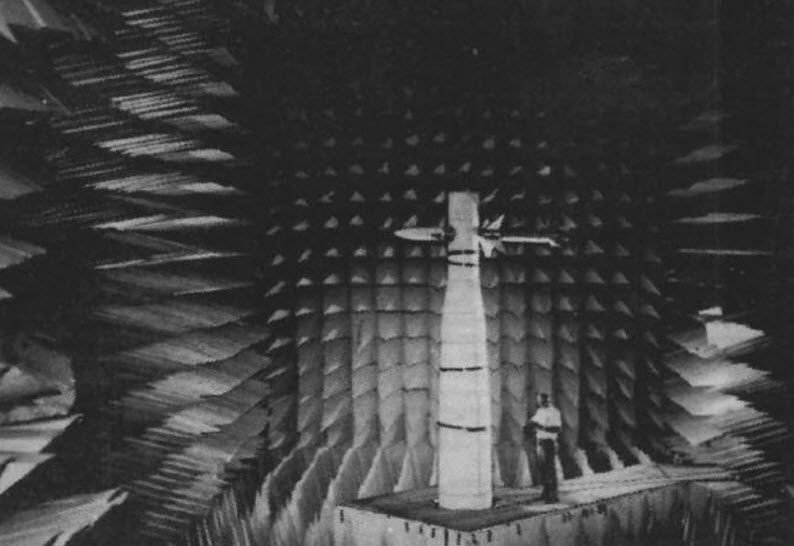 This is the actual interior of the same test chamber that I was calibrated and trained in. Photo was taken from the little window in the control room. ELF test chamber at China Lake NWC.