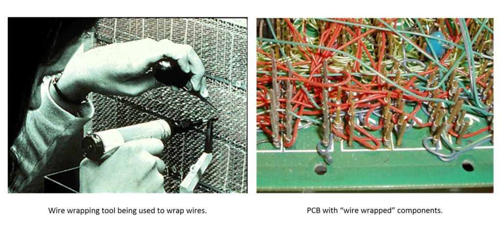 All of the components were either wire-wrapped or soldered in place. Often we would need to help debug the equipment to make it work properly. Wire Wrapping Technology