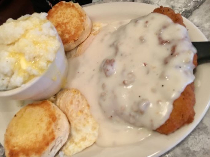 A hearty breakfast for a working man.