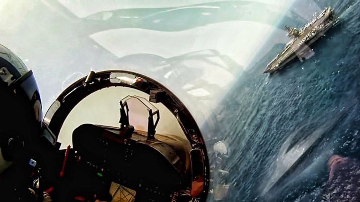 The WSO first picked up a contact on the radar around 30nm away while it was operating in the RWS scan mode. He checked the coordinates and it was indeed hovering at their precise CAP point. He attempted several STT locks, to no avail. Later, in the debrief, he explained that he had multiple telltale cues of EA. The target aspect on the track file was turning through 360 degrees along with some other distinct jamming indications. In the less precise scan mode, the return indicated that the object was, in the WSO’s words, “A few thousand feet below us. Around 15-20K– but hovering stationary.” The only movement was generated by the closure of the fighter to the CAP location.