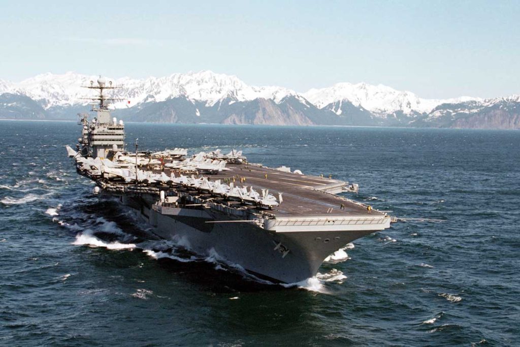 The aircraft carrier and its strike group also engage in maritime security operations to interdict threats to merchant shipping and prevent the use of the seas for terrorism and piracy. Aircraft carriers also provide unique capabilities for disaster response and humanitarian assistance. The embarked carrier air wing provides helicopters for direct support and C4I assets to support them and ensure aid is routed quickly and safely. The 10 nuclear powered Nimitz class aircraft carriers are the largest warships in the world, each designed for an approximately 50 year service life with one mid-life refueling. USS NIMITZ (CVN 68), USS DWIGHT D. EISENHOWER (CVN 69), USS CARL VINSON (CVN 70), and USS THEODORE ROOSEVELT (CVN 71) have all completed their Refueling Complex Overhauls (RCOH) at Newport News, Va., with USS ABRAHAM LINCOLN (CVN 72) having commenced RCOH in 2013.