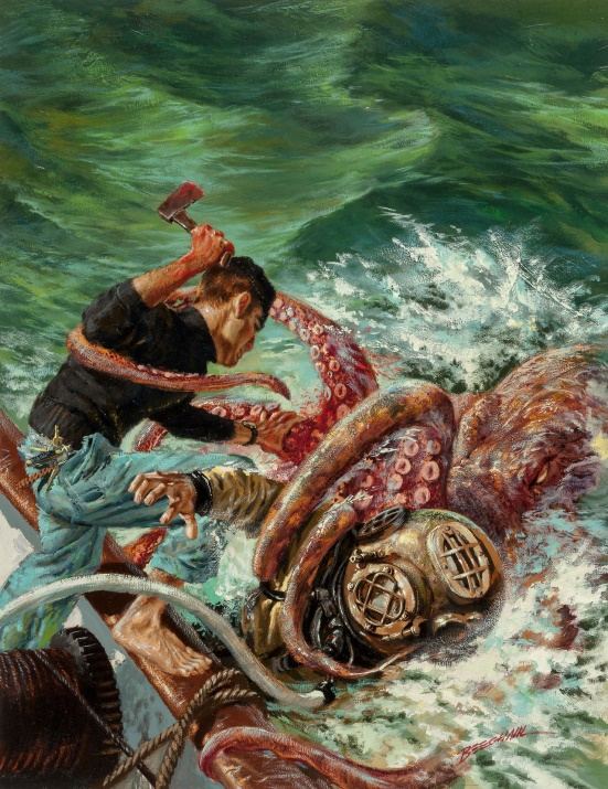 A hero might need to fight in the ocean.