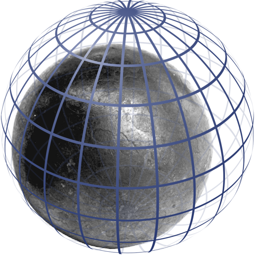 The iron core shrunk and created a hollow; a pit or a space inside of the moon.