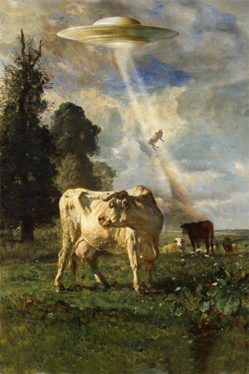 Tractor Beam technology is often used in Cattle Abductions.