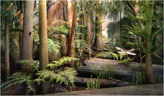It is difficult to imagine that any society could exist in such a simple and primitive state that the earth was in during the Pennsylvanian era. Ancient earth during the Pennsylvania period.