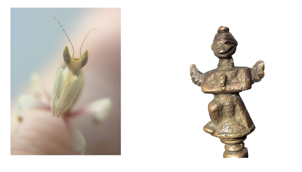 We can read a lot into the shape of the figurine. At this stage there are no easy answers, however that should not stop us from speculating on the OOPART. The figurine on the bell compared to an insect.