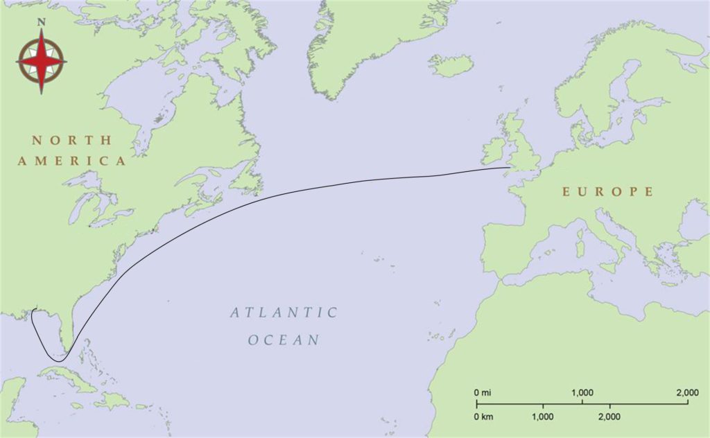 Several centuries before Columbus  sailed to the Americas, a Welsh prince named Madoc departed Wales with ten ships and a dream of discovering a new land.  It is believed that he landed in Alabama, and travelled up the water inland.