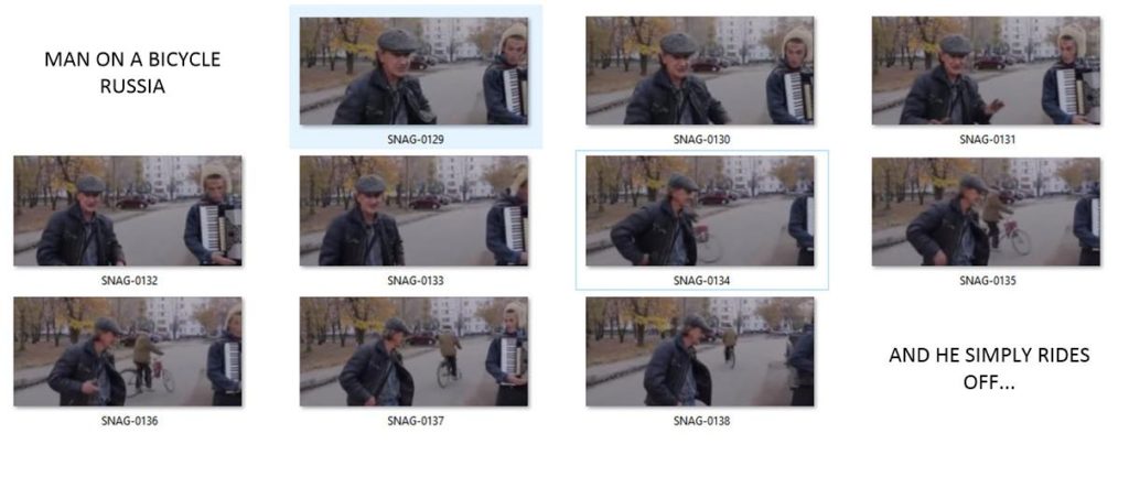 Man on a bicycle reality swap