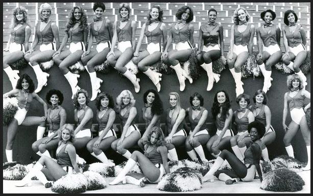 Cheerleaders were always popular. They were all well known in the school and often had those in the younger classes looking up to them. Cheerleaders from the 1980's.
