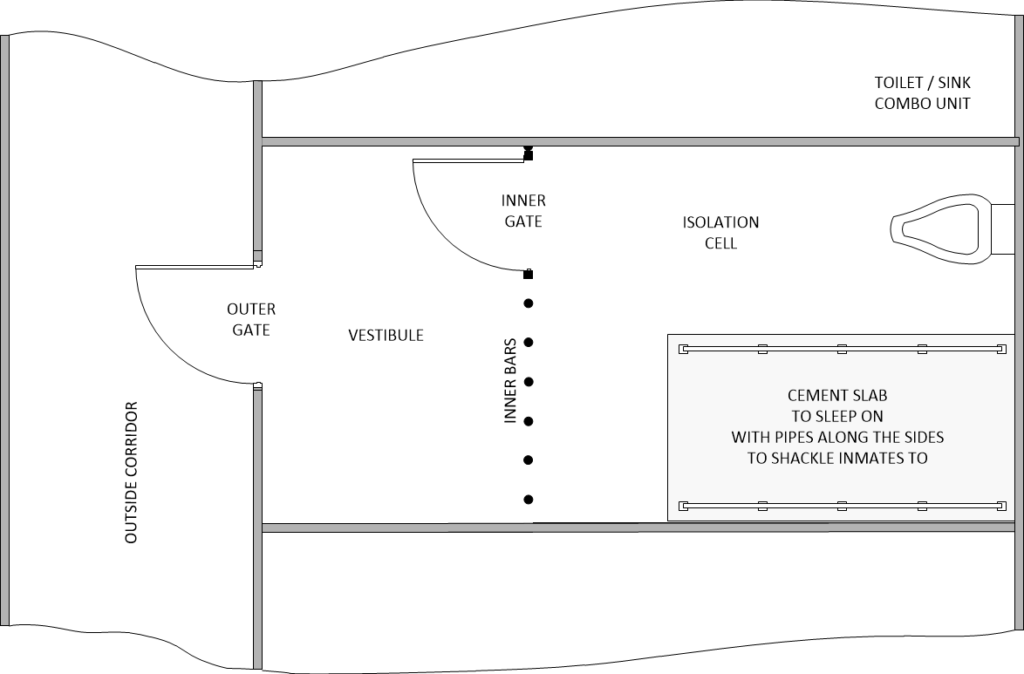 Isolation cells are where you put people who do not fit into GP (general population). Isolation cell.