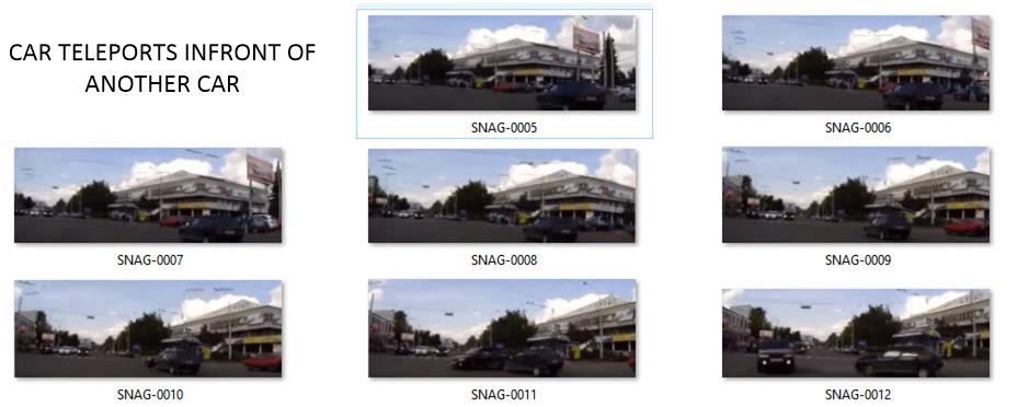 This example, I believe took place in an intersection in Australia. It is an example of world-line travel within a vehicle using the stability of intersections of geopositioning. Teleport example #1