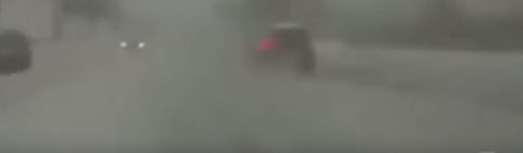 This is a very good example of what happens when you are following a car and it disappears right in front of you. There are no special effects. It just disappears. Where did the car go?